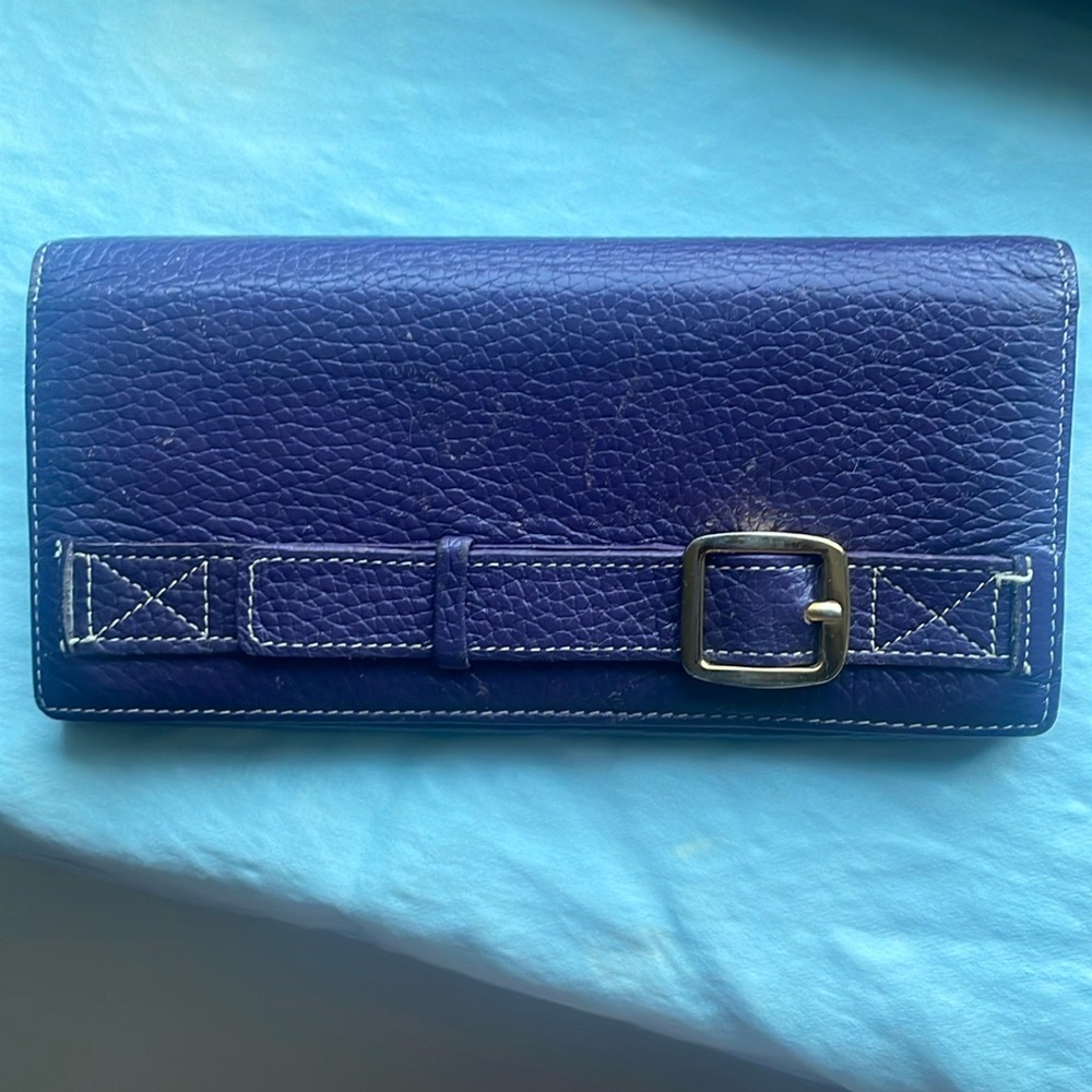 Maxx New York Blue Leather Wallet
